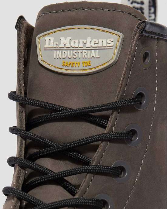 Botas Con Cordones Dr. Martens Maple Womens Steel Toe Mujer Grises MX-68495